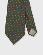 Load image into Gallery viewer, Silk Print Tie in Forest/Peri/Brown Flower
