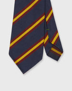 Load image into Gallery viewer, Silk Woven Tie in Navy/Burgundy/Scotch Stripe
