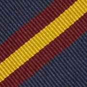 Silk Woven Tie in Navy/Burgundy/Scotch Stripe