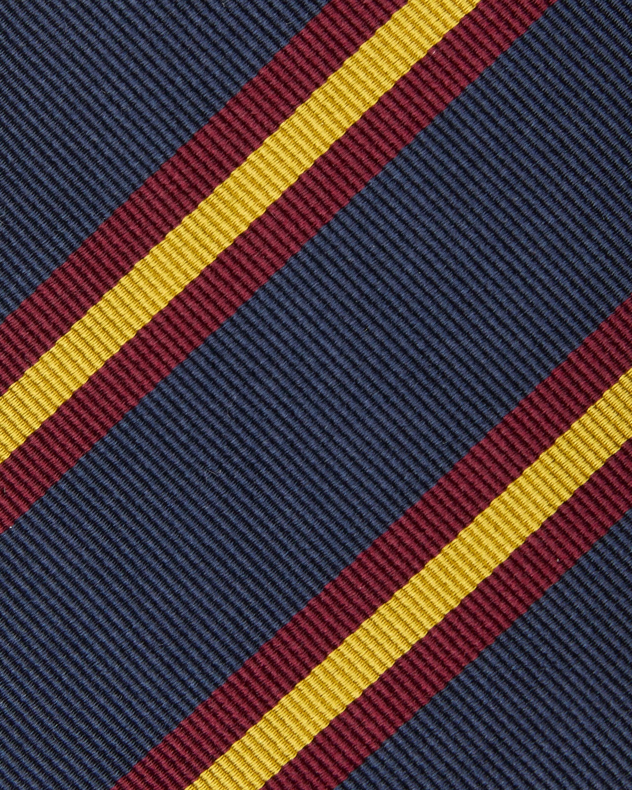 Silk Woven Tie in Navy/Burgundy/Scotch Stripe