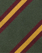 Load image into Gallery viewer, Silk Woven Tie in Olive/Brown/Gold Stripe
