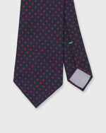 Load image into Gallery viewer, Silk Print Tie in Navy/Red/Sky Foulard
