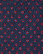Load image into Gallery viewer, Silk Print Tie in Navy/Red/Sky Foulard
