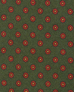 Load image into Gallery viewer, Silk Print Tie in Green/Red/Yellow Foulard
