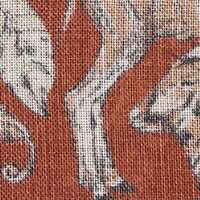 Wool/Silk Pocket Square in Red Safari