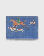 Load image into Gallery viewer, Wool/Cashmere Print Scarf in Blue Foxhunt
