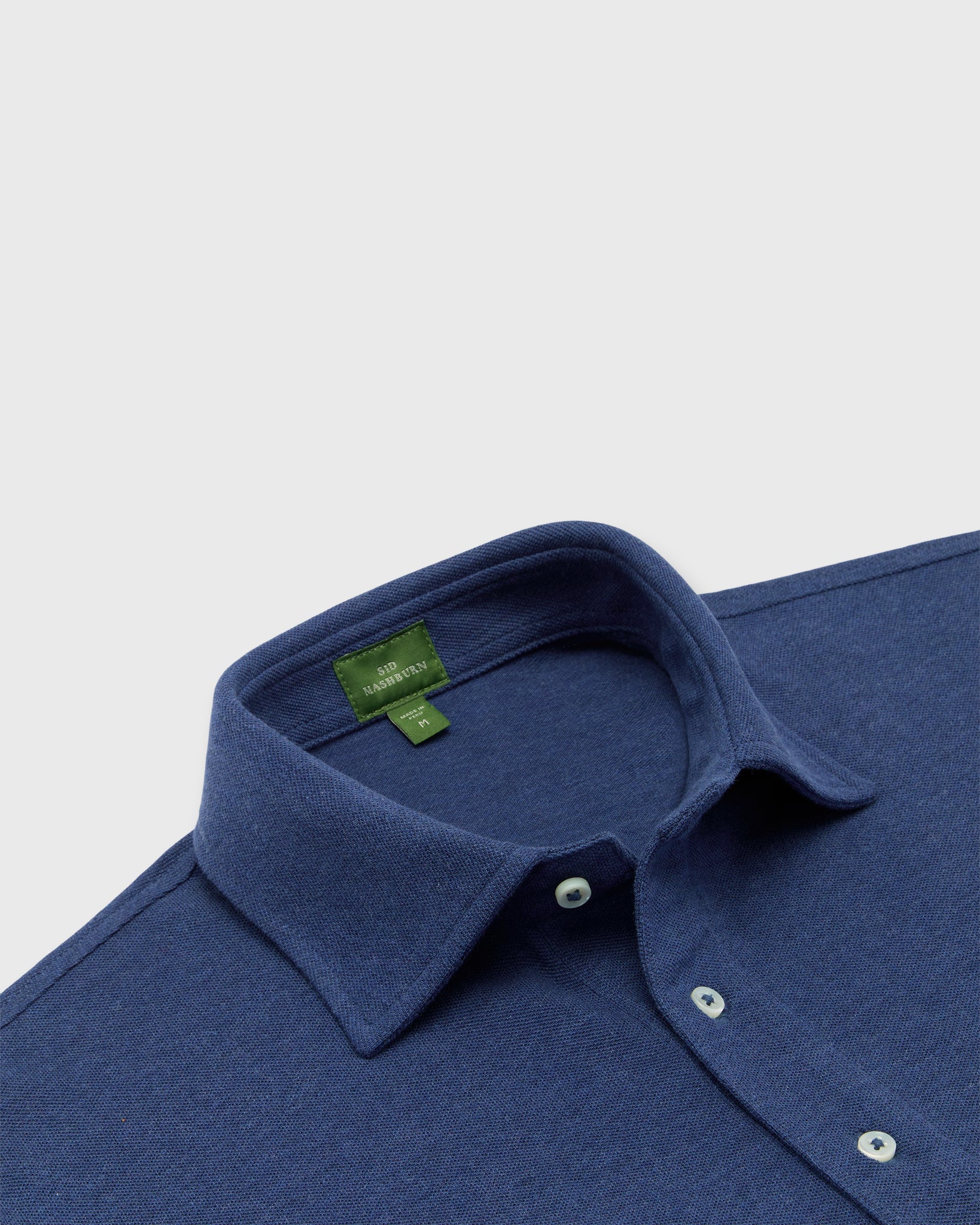 Short-Sleeved Polo in Heather Ink Pima Pique | Shop Sid Mashburn