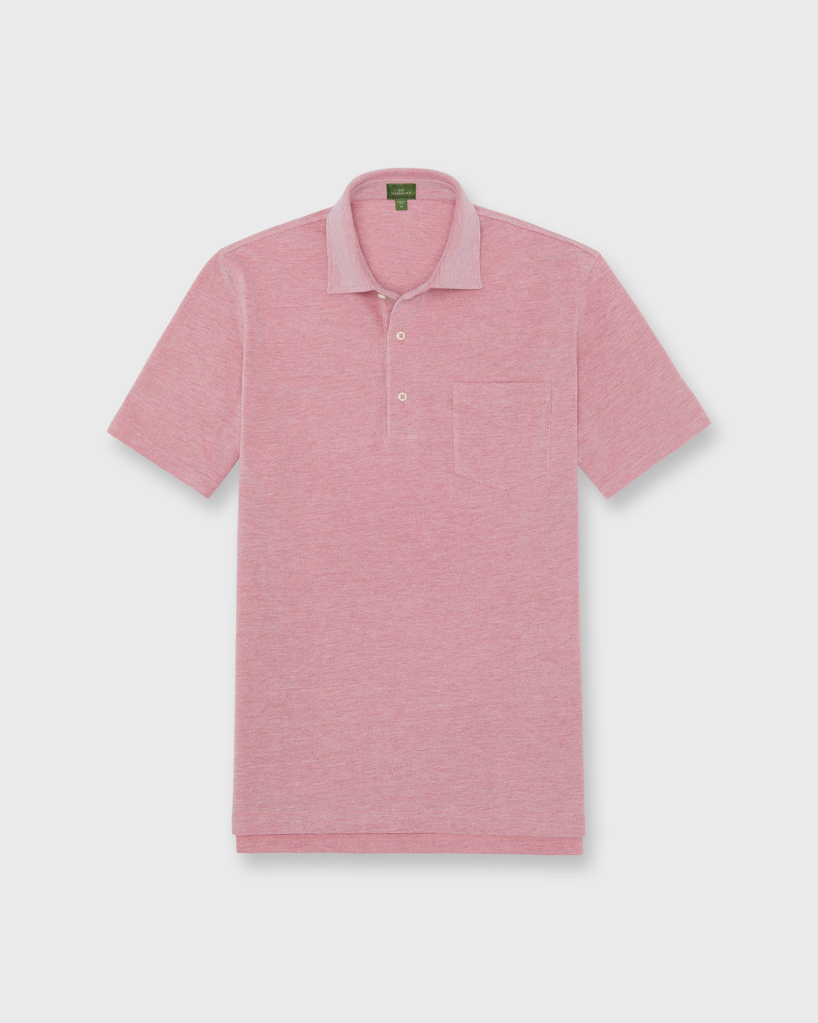 ishii Clubman Polo クラブマンポロ【S】 Short-Sleeved Polo in Watermelon Oxford Pima Pique | Shop Sid Mashburn