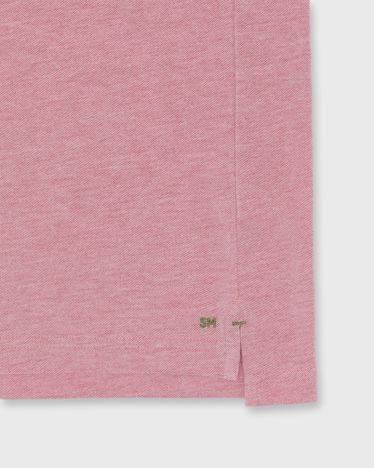 Short-Sleeved Polo in Watermelon Oxford Pima Pique