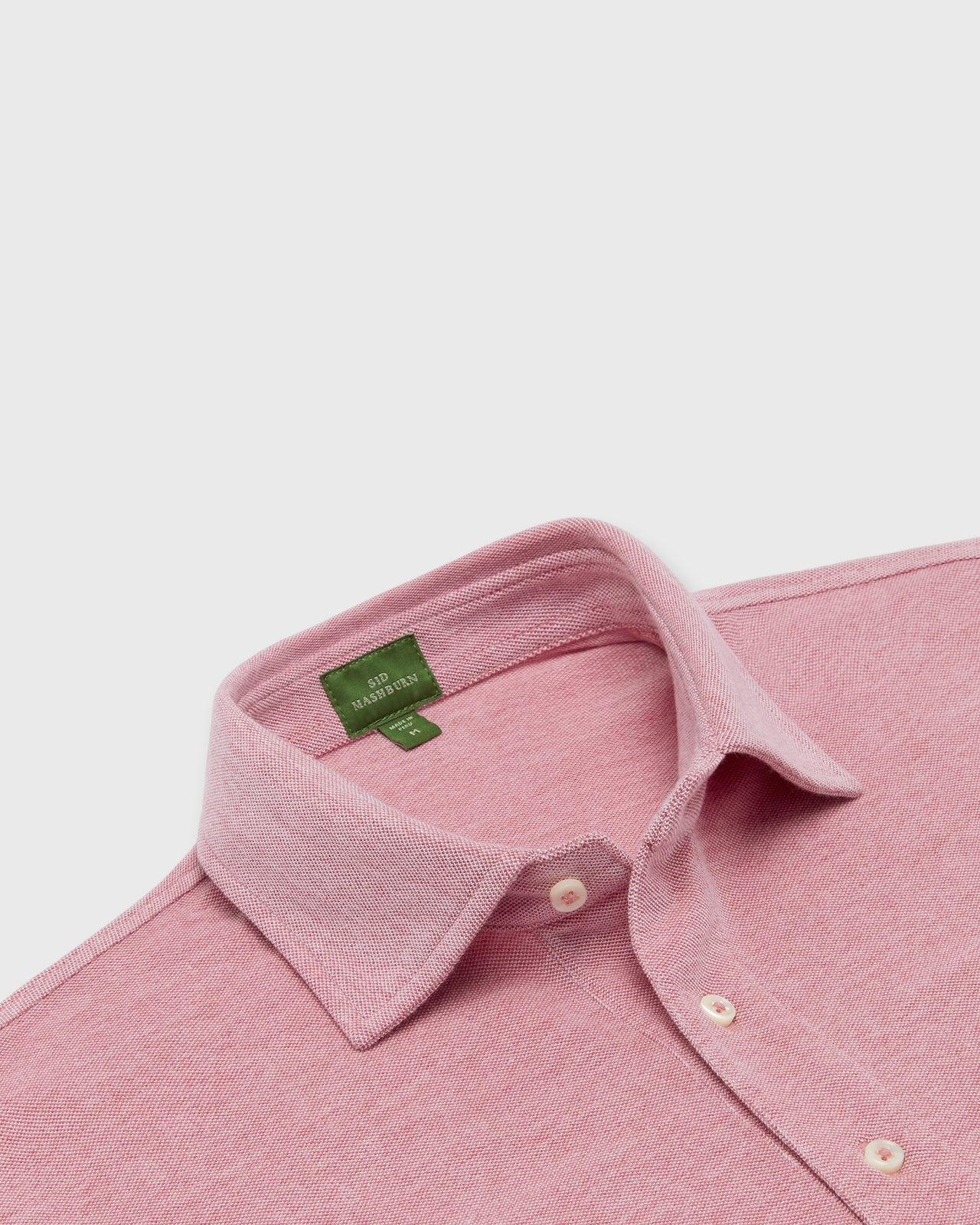 Short-Sleeved Polo in Watermelon Oxford Pima Pique
