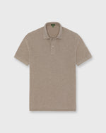 Load image into Gallery viewer, Court Polo in Heather Flax Pima Pique
