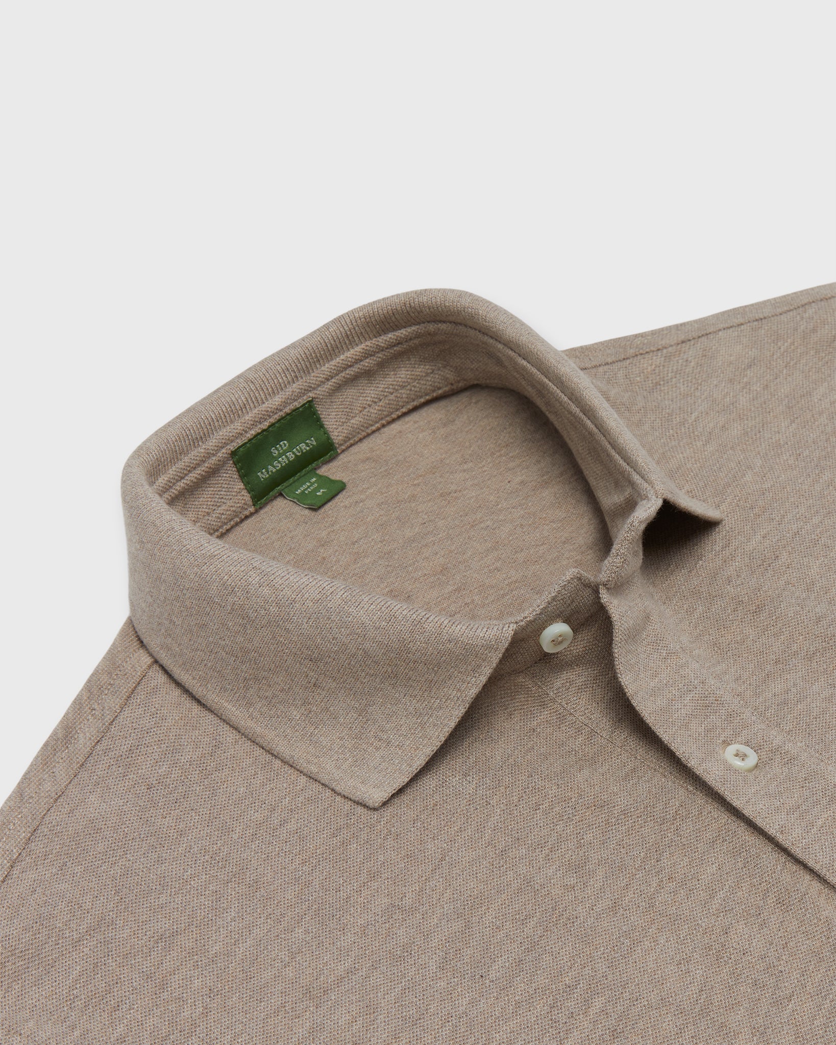 Court Polo in Heather Flax Pima Pique | Shop Sid Mashburn