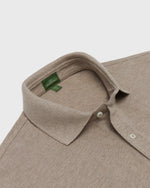Load image into Gallery viewer, Court Polo in Heather Flax Pima Pique
