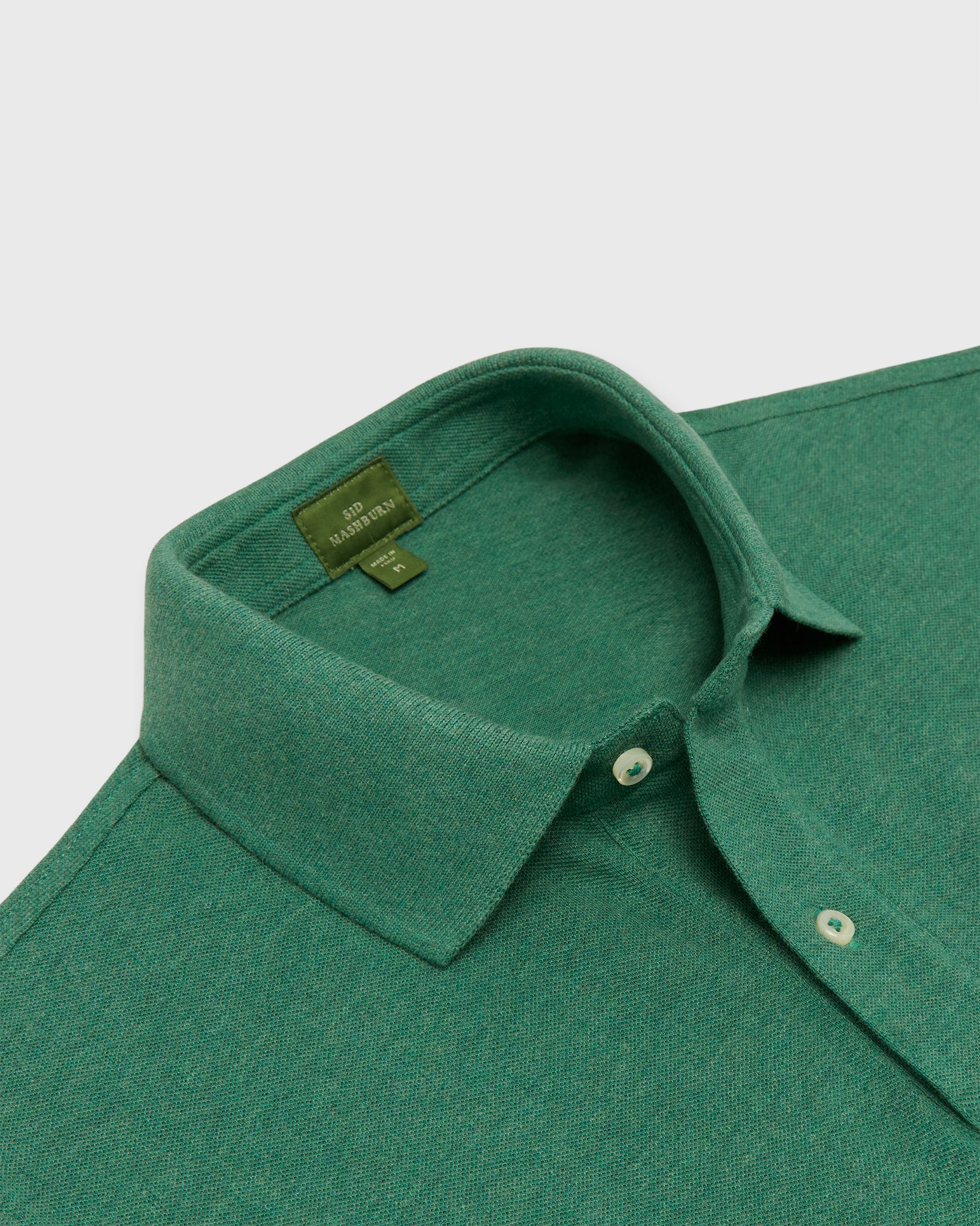 Court Polo in Heather Green Pima Pique | Shop Sid Mashburn