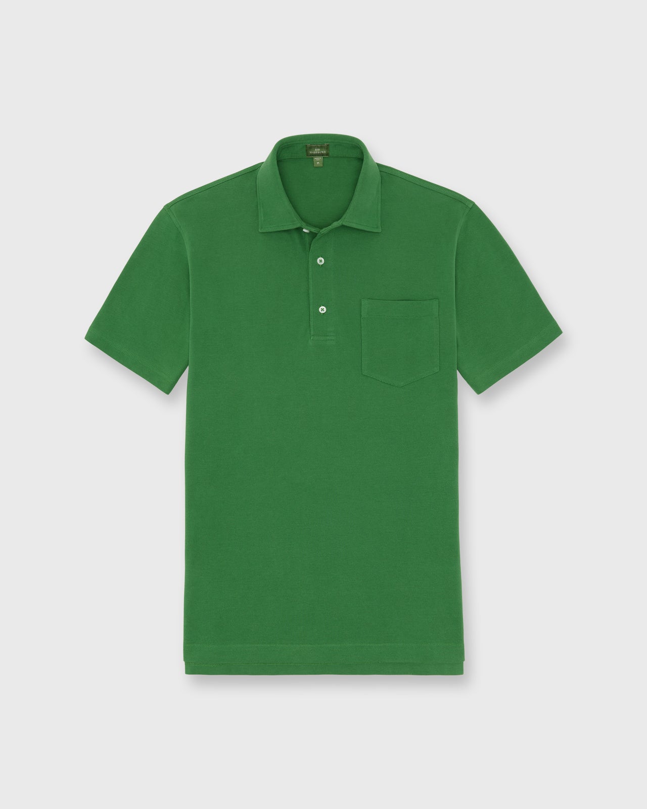 Short-Sleeved Polo in Grass Pima Pique