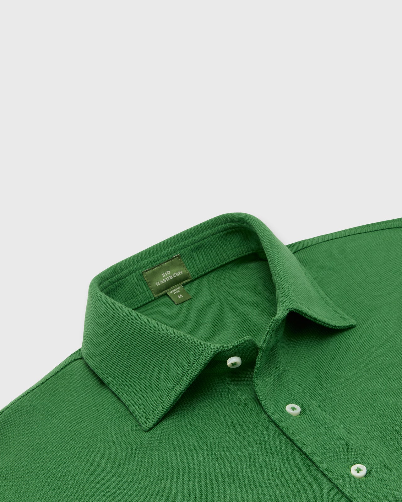 Short-Sleeved Polo in Grass Pima Pique
