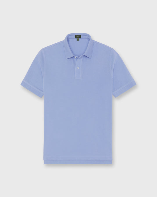 Court Polo in Light Blue Pima Pique