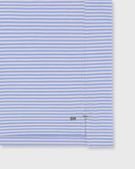 Load image into Gallery viewer, Short-Sleeved Polo in Light Blue/White Stripe Pima Jersey
