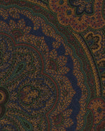 Load image into Gallery viewer, Silk Print Tie in Blue/Orange/Green Large Paisley
