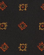 Load image into Gallery viewer, Silk Print Tie in Navy/Red/Tobacco Foulard
