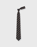 Load image into Gallery viewer, Irish Poplin Tie in Navy/Orange/Cadet Stripe
