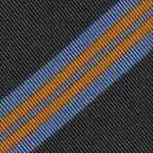 Irish Poplin Tie in Navy/Orange/Cadet Stripe