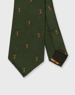 Load image into Gallery viewer, Silk Club Tie in Forest/Brown Golfer

