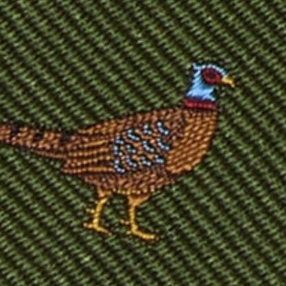 Silk Club Tie in Fern Pheasant