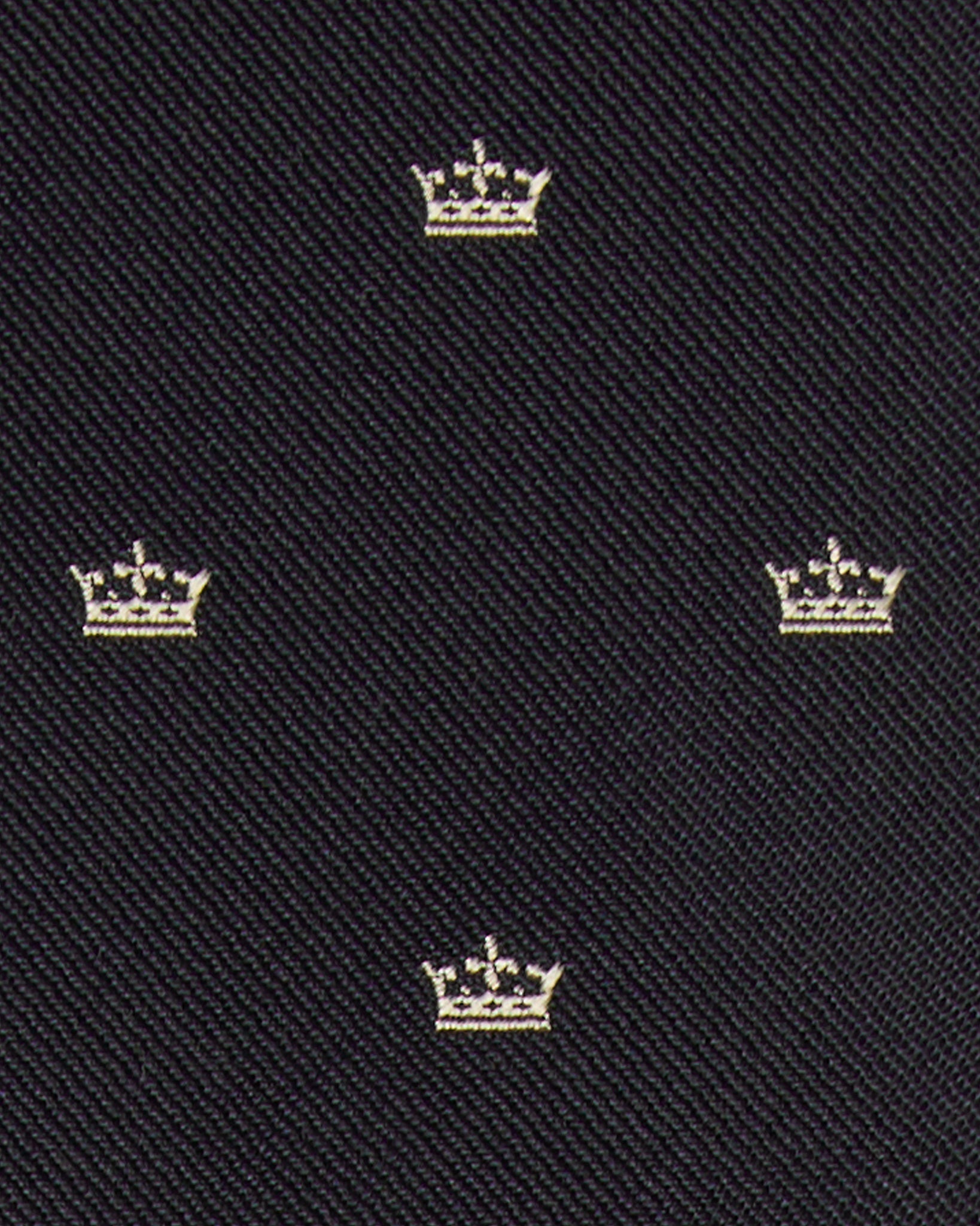 Silk Club Tie in Navy/Bone Crown