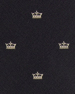 Load image into Gallery viewer, Silk Club Tie in Navy/Bone Crown
