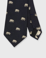 Load image into Gallery viewer, Silk Club Tie in Navy Polar Bear
