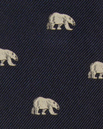 Load image into Gallery viewer, Silk Club Tie in Navy Polar Bear
