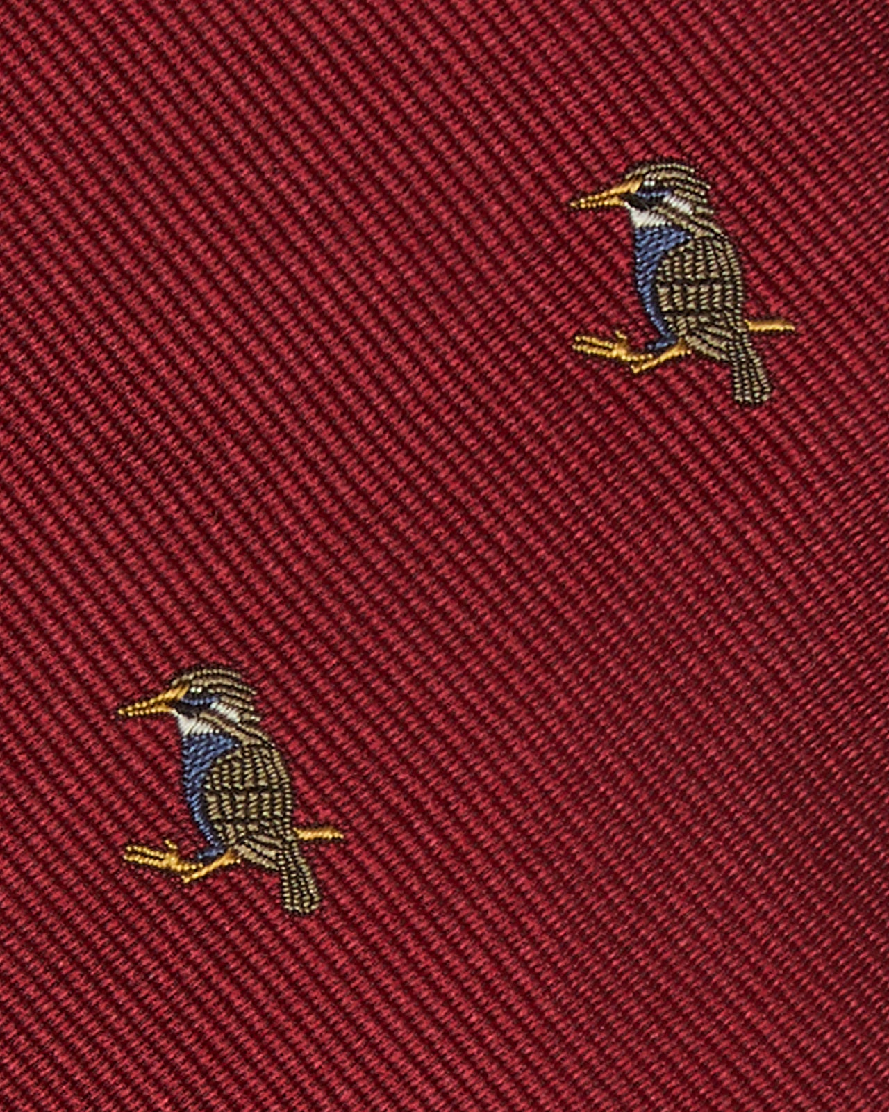 Silk Club Tie in Red/Taupe/Purple Kingfisher