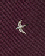 Load image into Gallery viewer, Silk Club Tie in Plum/White/Sky Swallow
