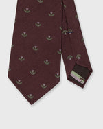 Load image into Gallery viewer, Silk Club Tie in Oxblood/Lavender Laurel
