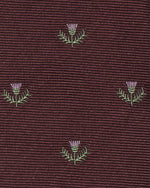 Load image into Gallery viewer, Silk Club Tie in Oxblood/Lavender Laurel

