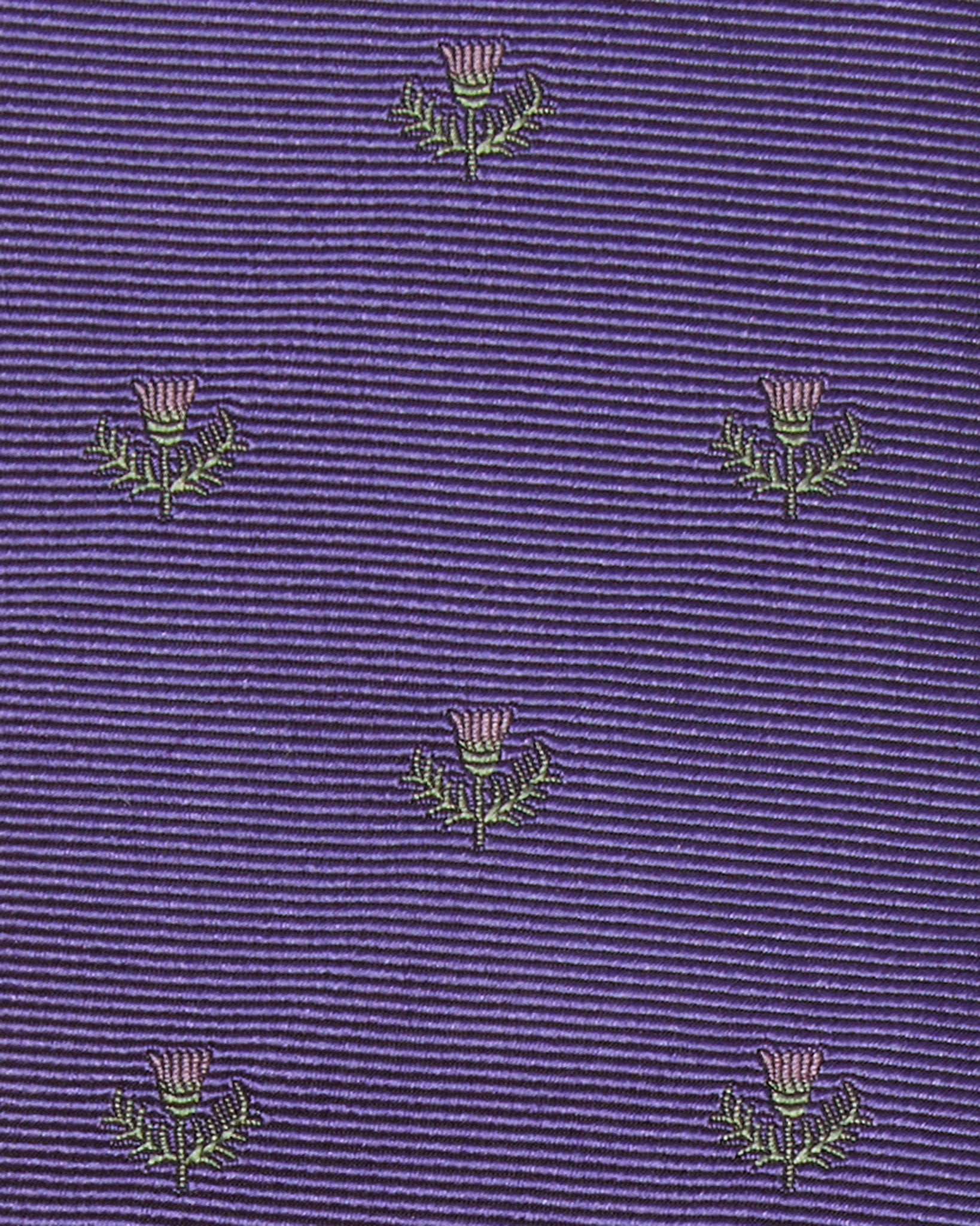 Silk Club Tie in Purple/Lavender/Green Laurel