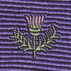 Silk Club Tie in Purple/Lavender/Green Laurel