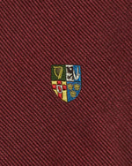 Load image into Gallery viewer, Silk Club Tie in Burgundy/Gold Crest
