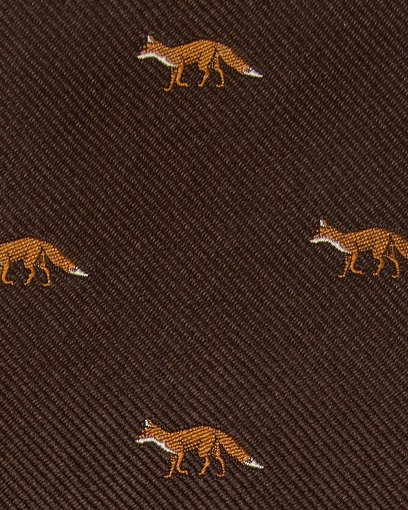 Silk Club Tie in Chocolate Fox