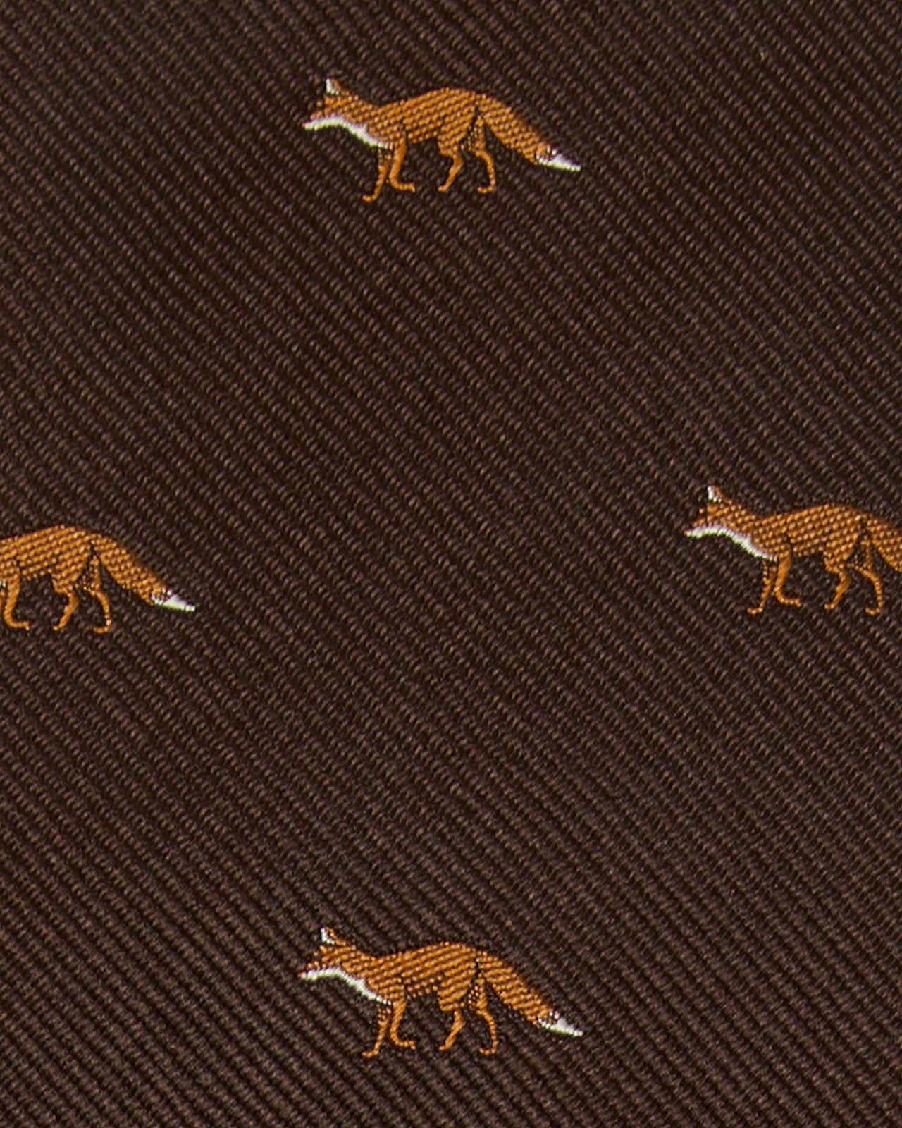Silk Club Tie in Chocolate Fox