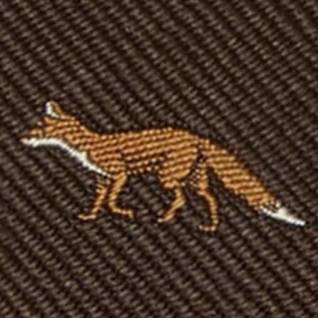 Silk Club Tie in Chocolate Fox