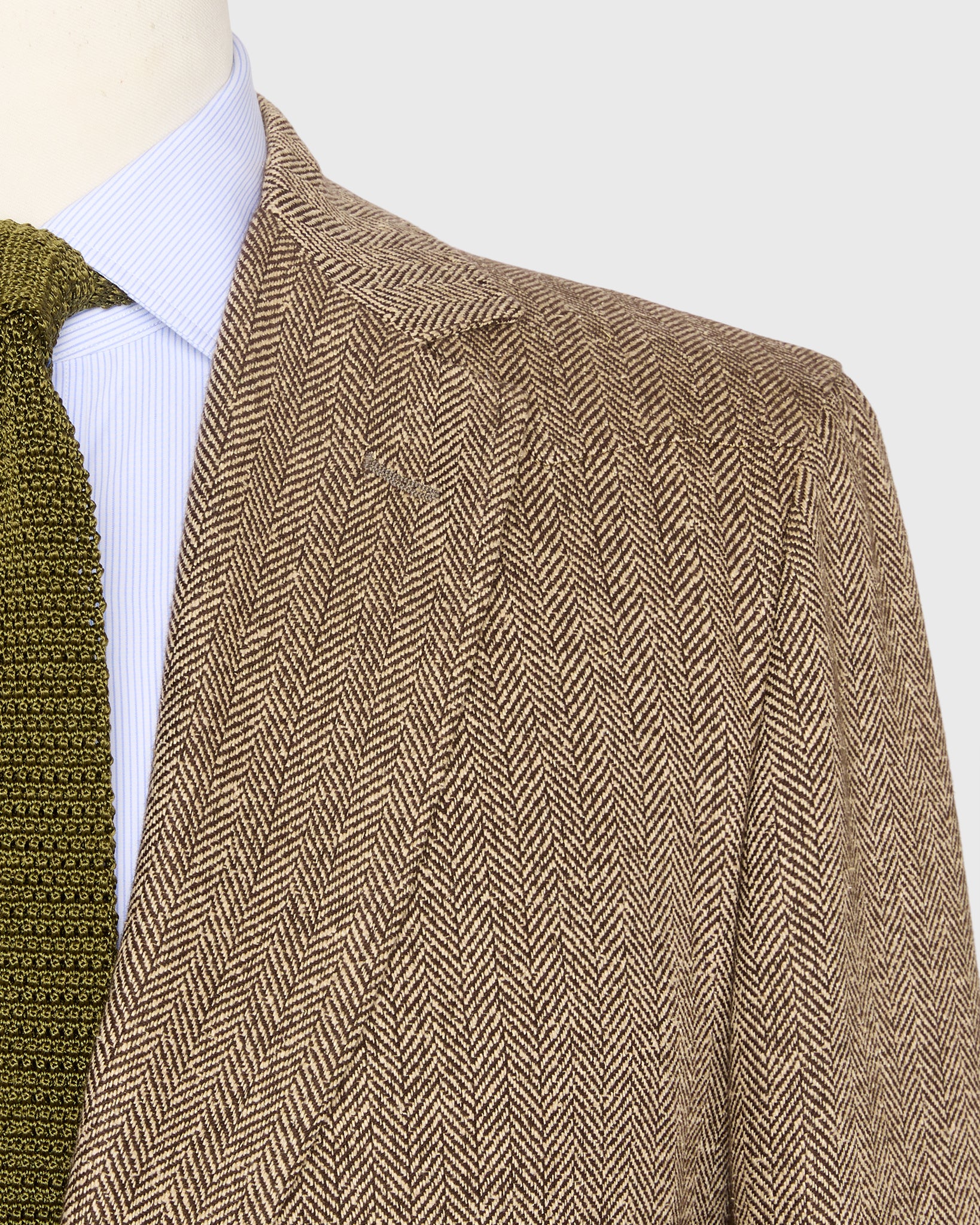 Ghost Rider Jacket in Chocolate/Wheat Herringbone | Shop Sid Mashburn