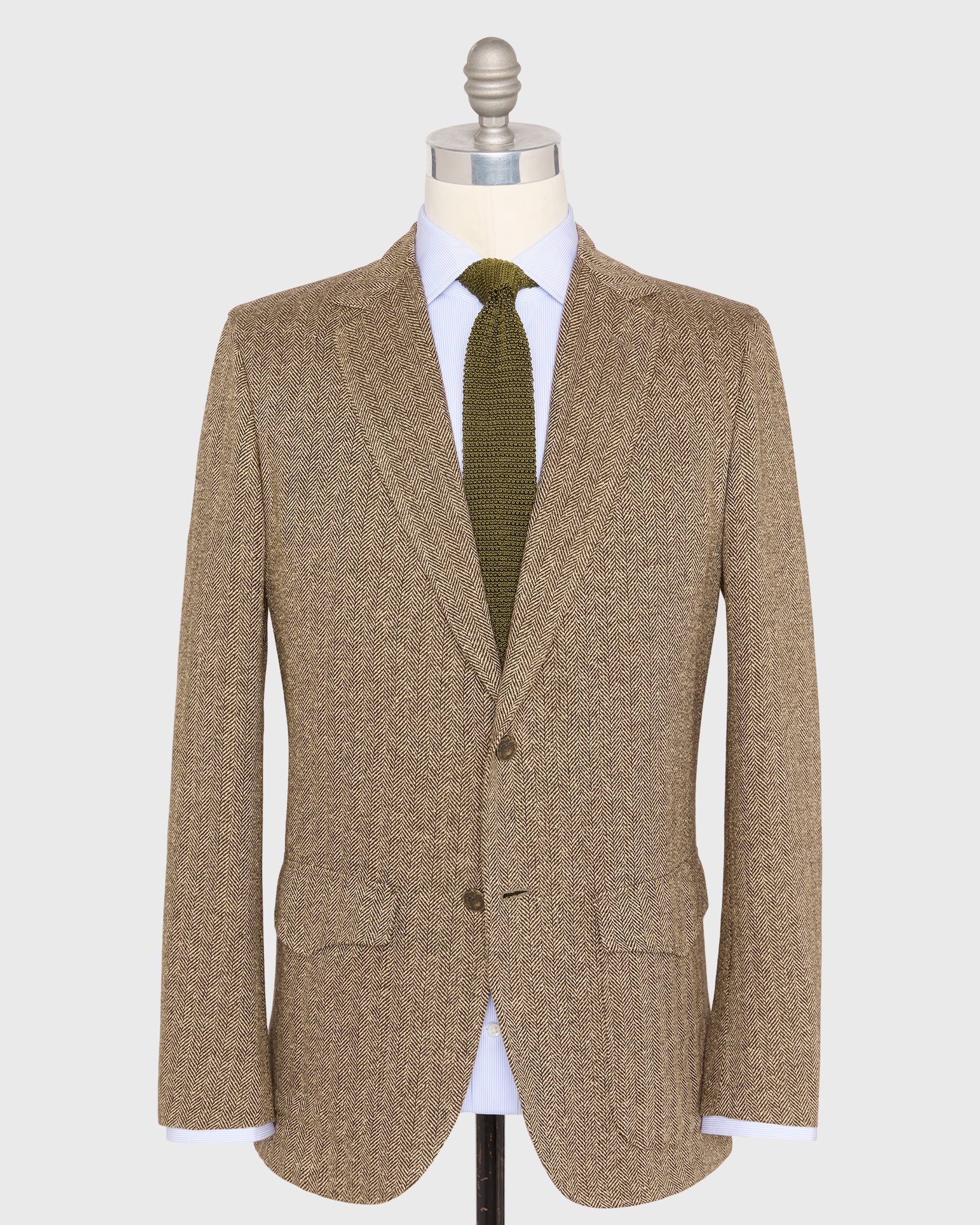 Ghost Rider Jacket in Chocolate/Wheat Herringbone | Shop Sid Mashburn