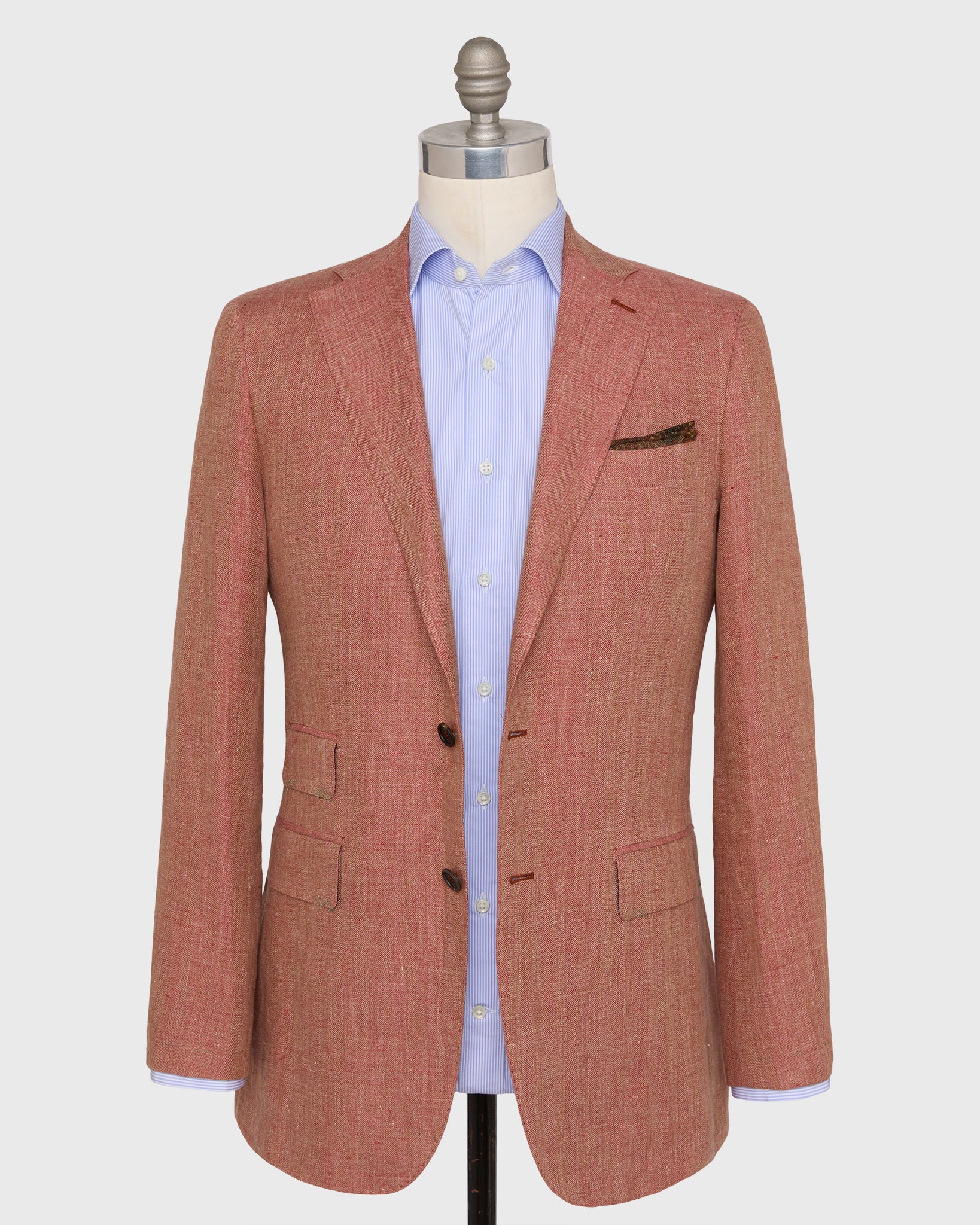 Kincaid No. 3 Jacket - Persimmon/Wheat Herringbone Linen | Shop