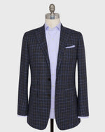 Load image into Gallery viewer, Virgil No. 3 Jacket in Blue/Charcoal/Mocha Plaid Hopsack
