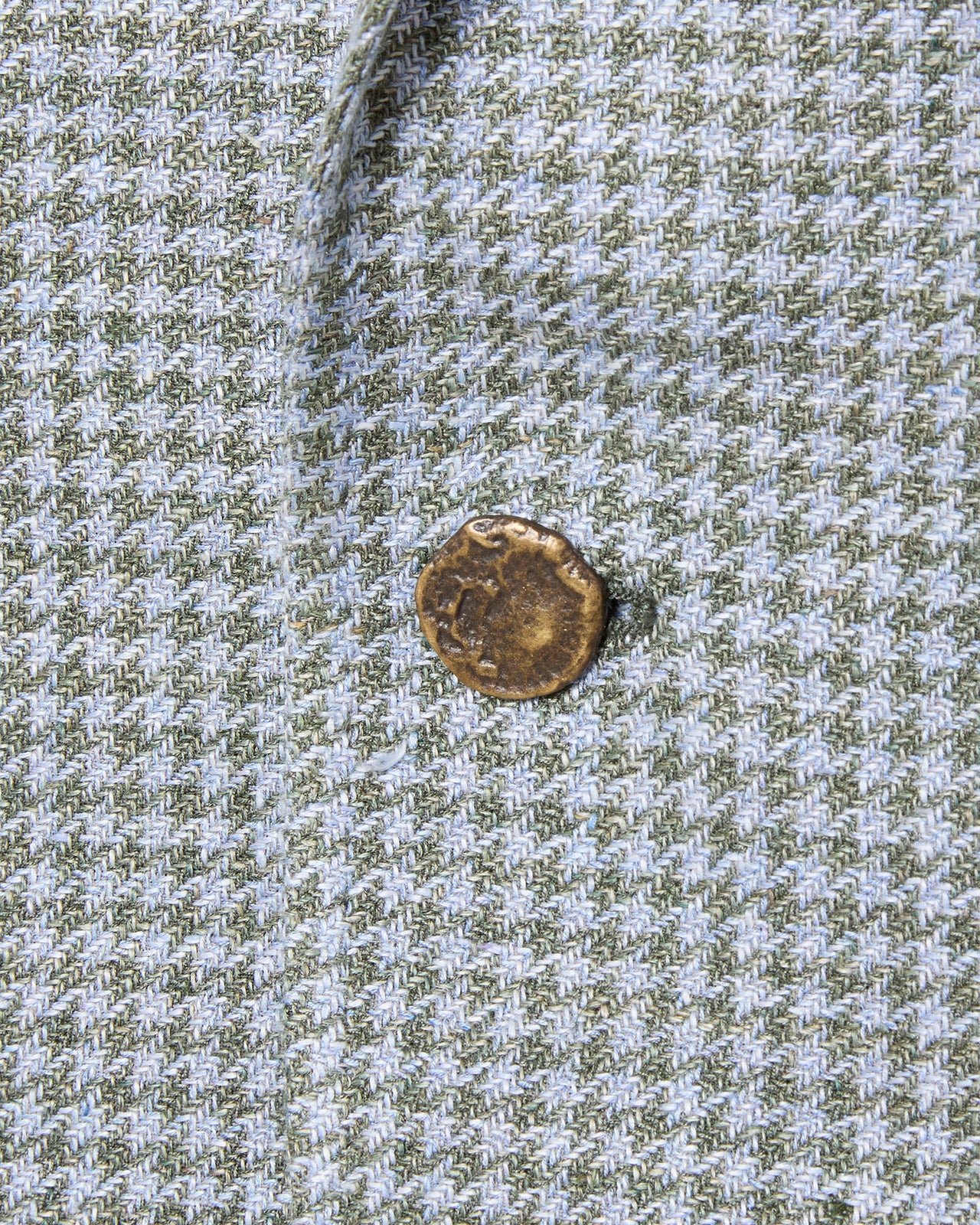 Ghost Blazer in Sage/Sky Houndstooth Hopsack
