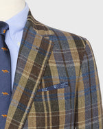 Load image into Gallery viewer, Ghost Blazer in Blue/Brown/Tan Rustic Hopsack
