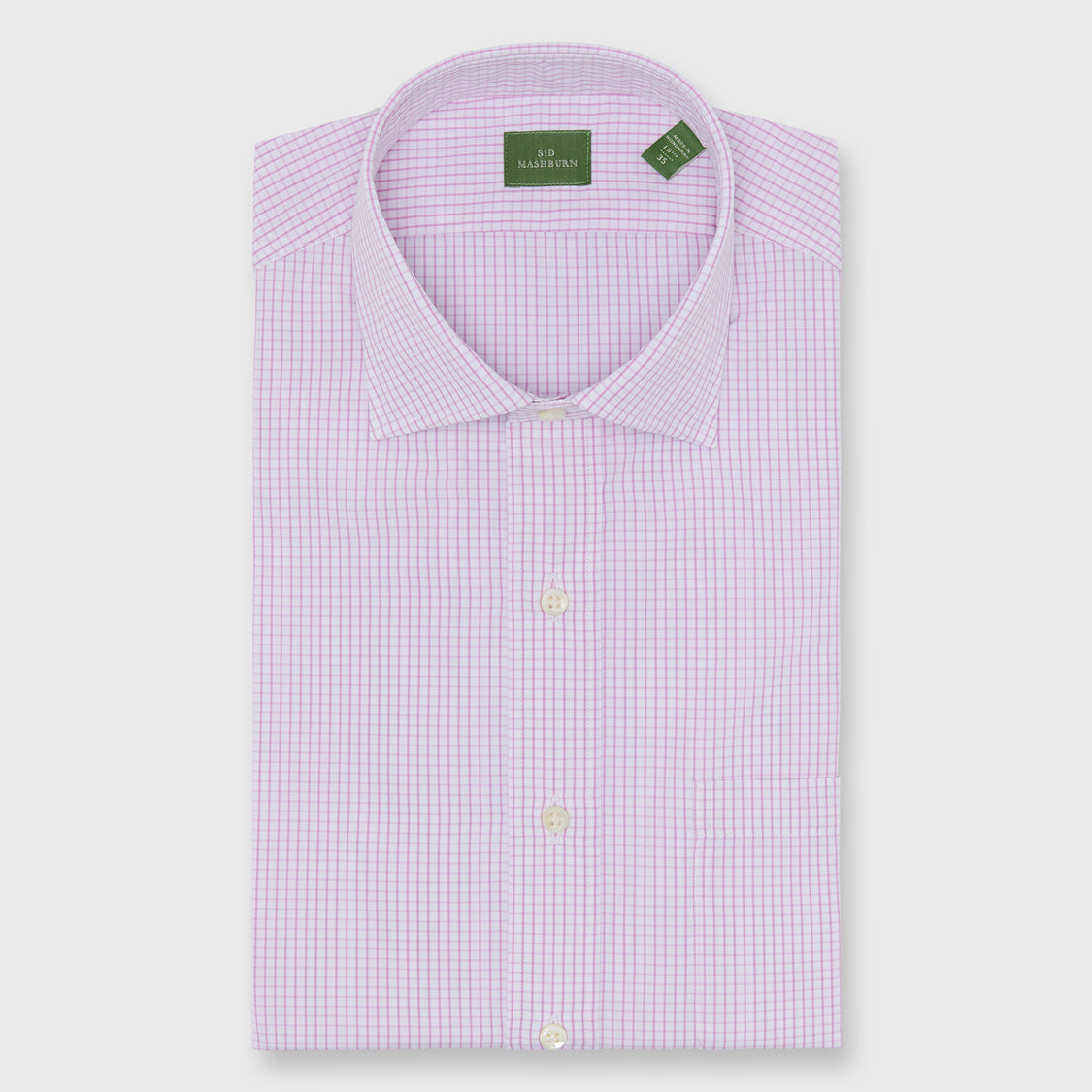 Made-to-Measure Shirt in Pink Graph Check Poplin