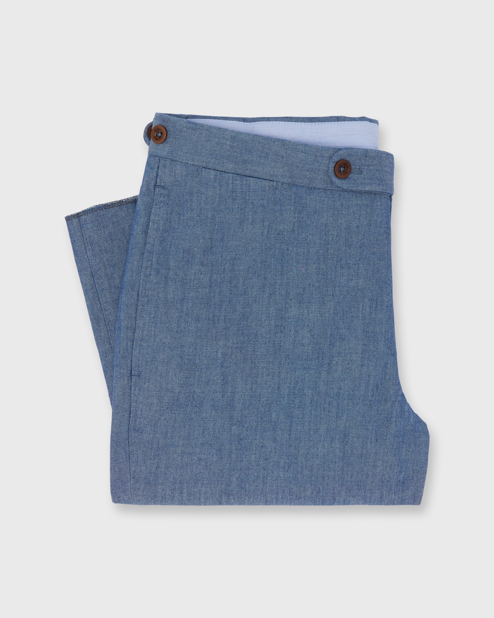 Side-Tab Sport Trouser in Indigo Chambray | Shop Sid Mashburn